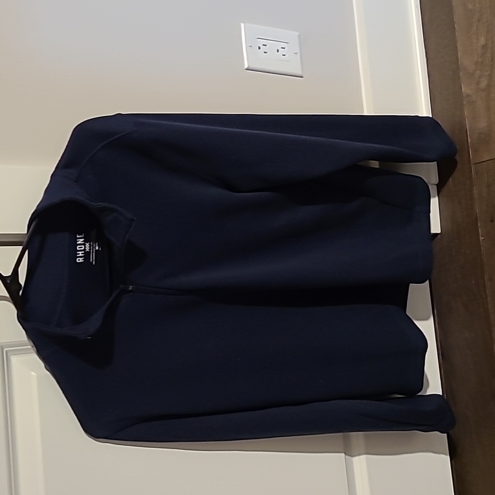 Rhone commuter quarter zip in navy, size M
